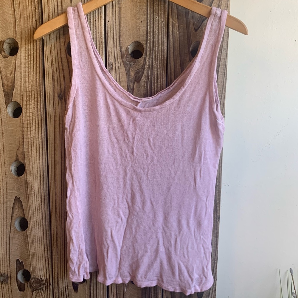 Indian pink grunge style loose tank top